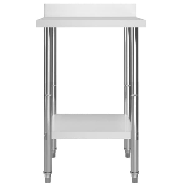 The Living Store arbejdsbord til køkken m. stænkplade 60x60x93 cm rustfrit stål -  Catering