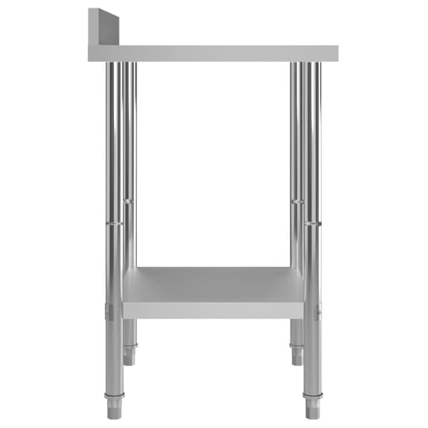The Living Store arbejdsbord til køkken m. stænkplade 60x60x93 cm rustfrit stål -  Catering