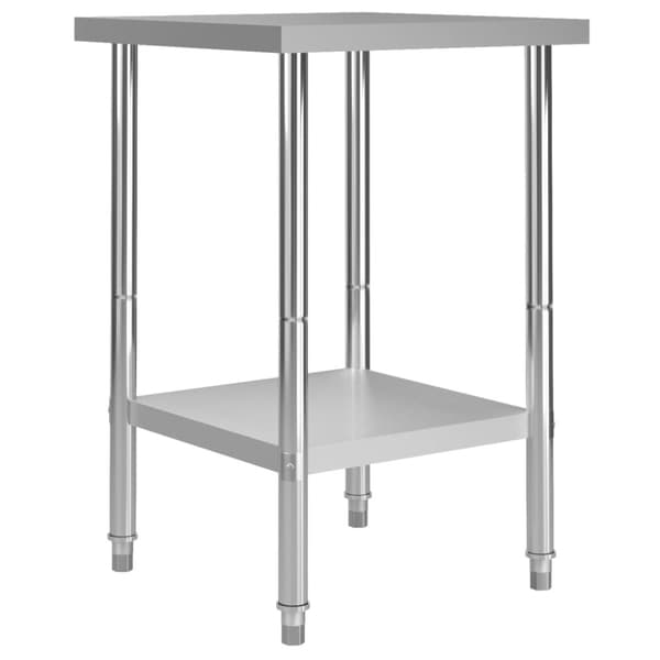 Catering - Living arbejdsbord til køkken 60x60x85 cm rustfrit stål