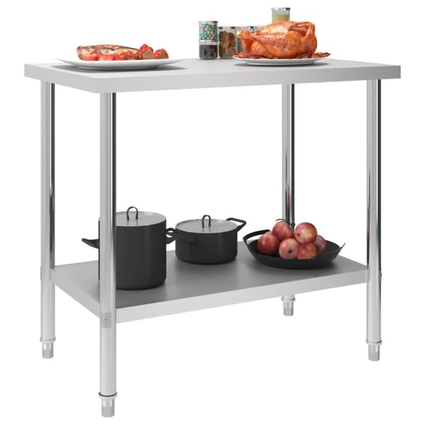 Catering - Living arbejdsbord til køkken 100x60x85 cm rustfrit stål