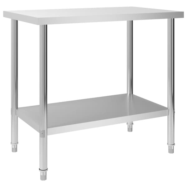 Catering - Living arbejdsbord til køkken 100x60x85 cm rustfrit stål