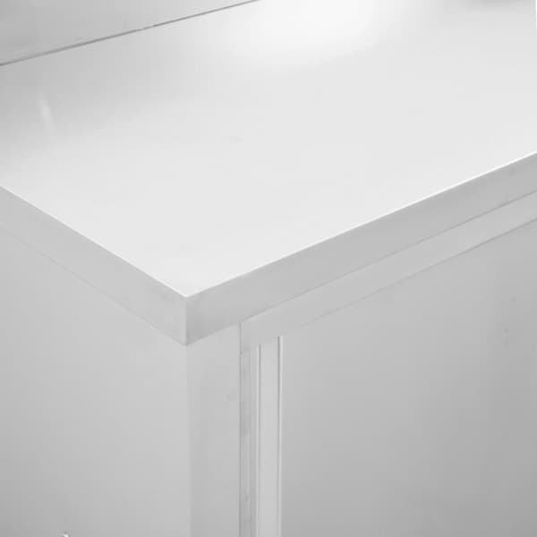 Catering - Living arbejdsborde m. skydedøre 2 stk. 200x50x(95-97)cm rustfrit stål