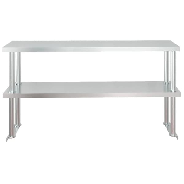 Catering - Living køkkenbord med tophylde 120x60x145 cm rustfrit stål