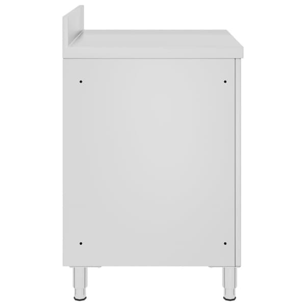 Kommercielt køkkenbord med skab 60x60x96 cm rustfrit stål - Arbejdsbord - Arbejdsborde - Home & Living