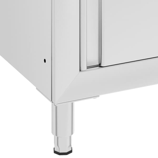 Kommercielt køkkenbord med skab 60x60x96 cm rustfrit stål - Arbejdsbord - Arbejdsborde - Home & Living