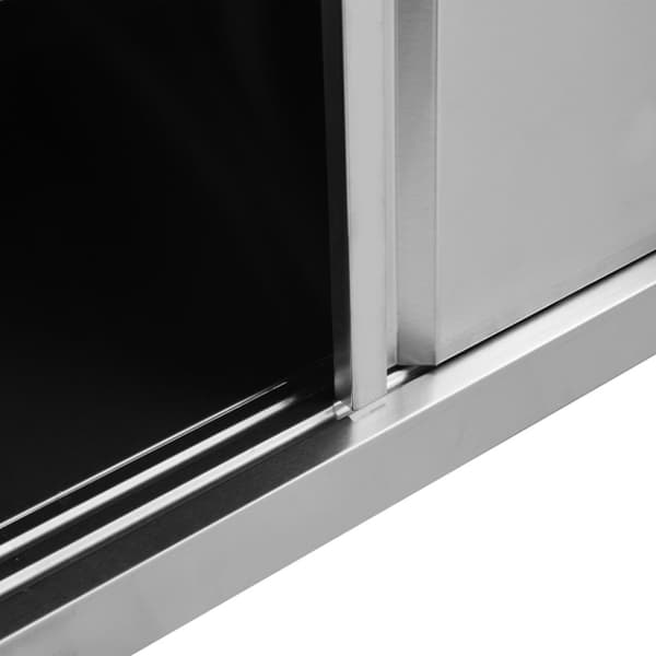 Keittiön työpöytä liukuovet 120x50x(95-97) cm ruostumaton teräs - Työpöytä - Työpöydät - Home & Living