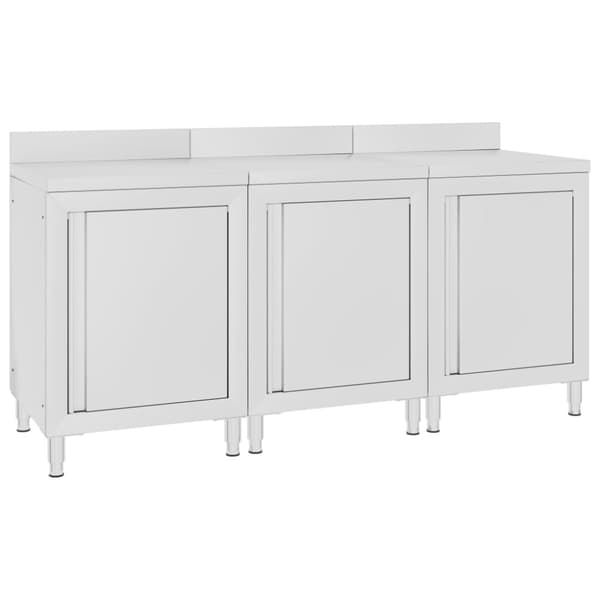 Arbetsbänk för storkök 180x60x96 cm rostfritt stål