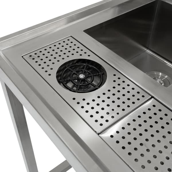 Bubble Tea-Arbetsstation KuKoo eller Komplett Set med Integrerad Utrustning | Rostfritt Stål | 7 Behållare för Toppings | 7 Sirapsflaskor | Diskho med