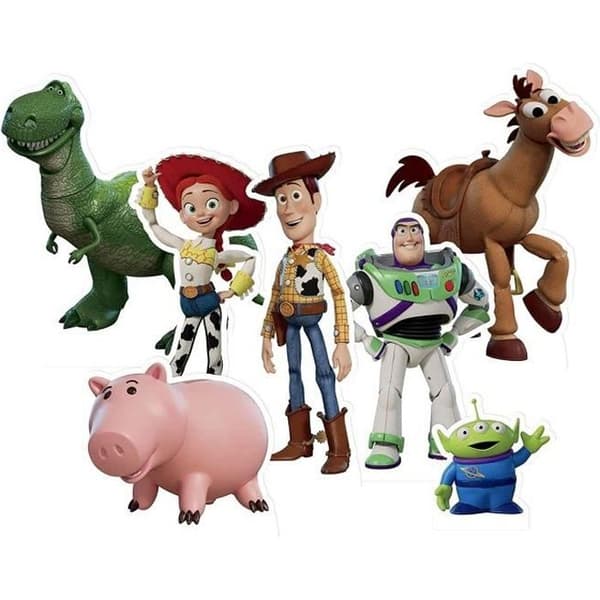 Star Cutouts Toy Story Toppers Set med 7 dekorationer för fester, evenemang, bröllopsbordsdekorationer och Samlare Com
