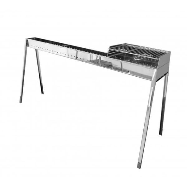 Milano 80 + 40 rostfritt stål grillspett grill skiljeväggssats