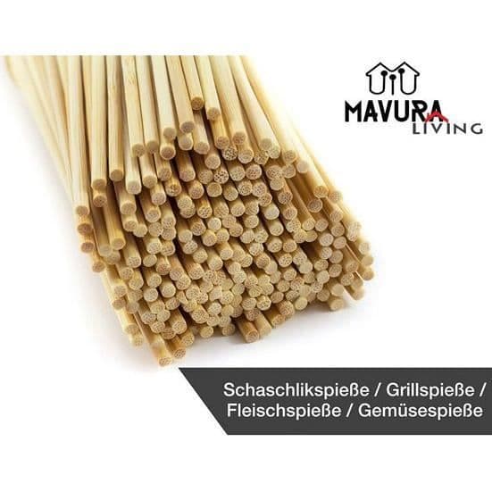 MAVURA kebabspett »MLivande bambuspett grillspett trägrillspett skägg kebabspett