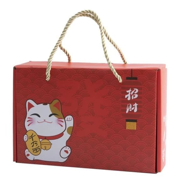 2 BOLS MED MANEKI NEKO-MÖNSTER - The Japanese Cat of Happiness