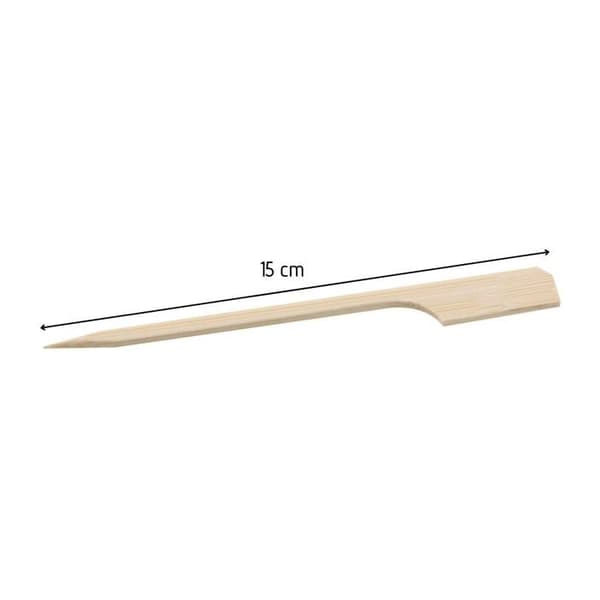 Lot med 50 spett för grillspett 15 cm i FSC-bambus Fackelmann Basic