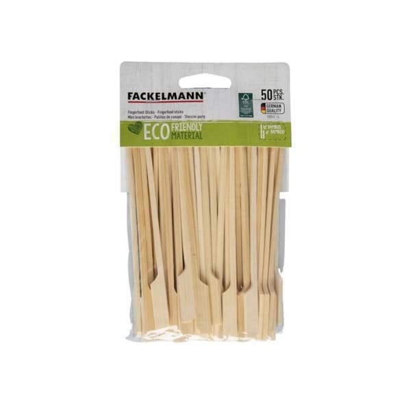 Lot med 50 spett för grillspett 15 cm i FSC-bambus Fackelmann Basic