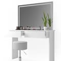 Miniatyrbild 6 av 6: Azur sminkbord, 120 cm med LED-spegel och pall, Vit, Vicco