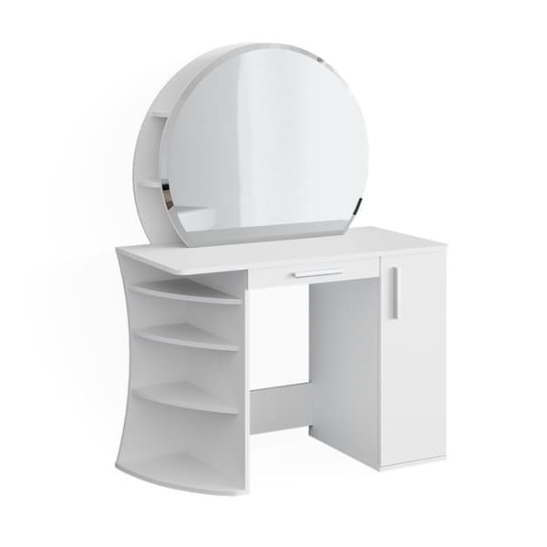 Almina sminkbord, 100 cm, Vit, Vicco