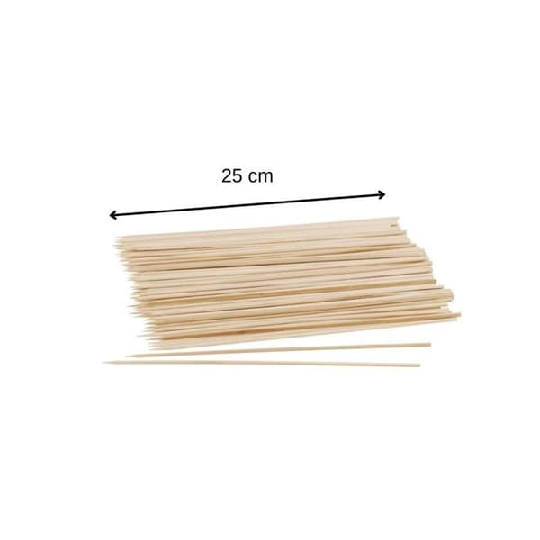 Set med 50 träspett för 25 cm Fackelmann Eco Friendly spett ref. 31245