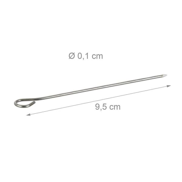 Relaxdays Aptitretare Spikes Cocktail Spike Set 50 Grill Grönsakskött Rostfritt stål Grillspett 11 cm, Silver