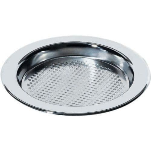 Alessi - Underlägg i matt rostfritt stål med blank och polerad kant-av-glas-Set om 6 - 5009/11