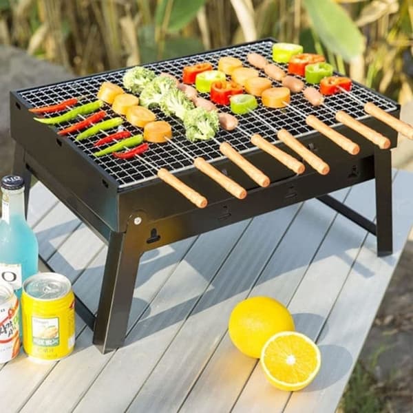 OBOSOE Grillspett i rostfritt stål 20-pack – Återanvändbara kebabspett för BBQ, camping och picknick