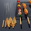 Miniatyrbild 2 av 7: OBOSOE Grillspett i rostfritt stål 20-pack – Återanvändbara kebabspett för BBQ, camping och picknick