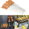 Miniatyrbild 1 av 7: OBOSOE Grillspett i rostfritt stål 20-pack – Återanvändbara kebabspett för BBQ, camping och picknick