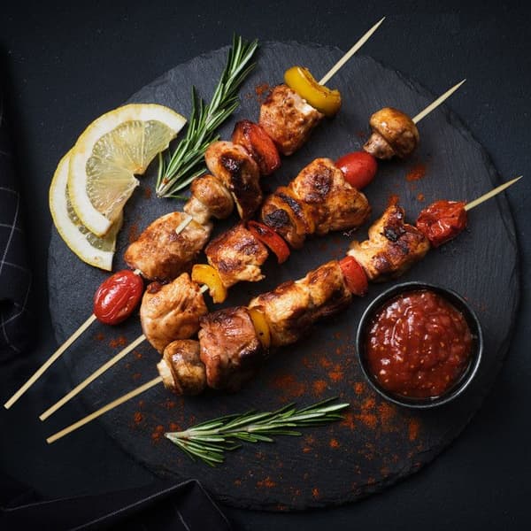 Relaxdays Piques trä, 300-pack, bambu, grillspett, 40 cm lång, sockervadds-käktar, Ø 4 mm, natur