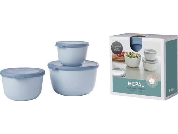 Rosti Mepal 106231015700 Cirqula 3 stk, plast, nordisk blå, 19,5 x 19,2 x 12 cm