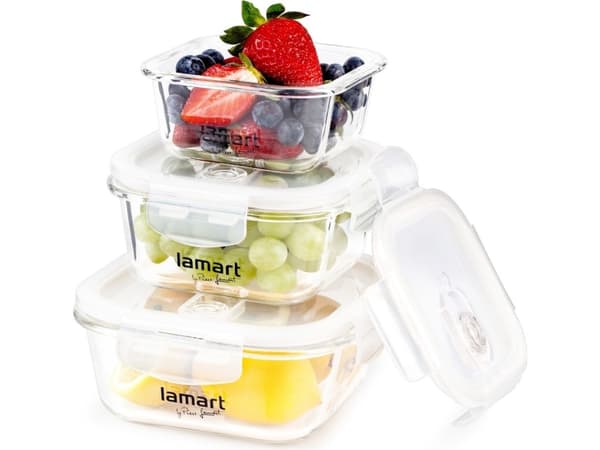 Lamart lasiset ruoka-astiat 3kpl (LT6012)