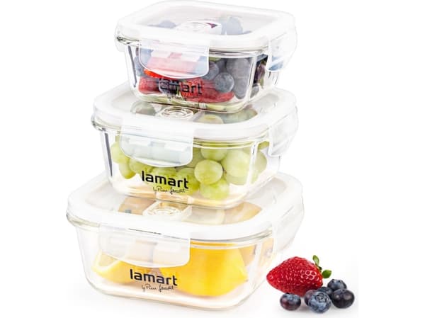 Lamart lasiset ruoka-astiat 3kpl (LT6012)