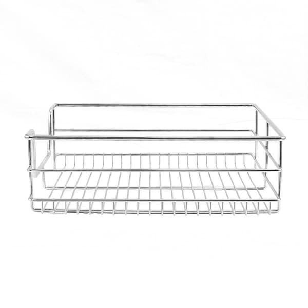 6 st Utdragbara Trådkorgar i Rostfritt Stål - 40 cm (B) med Mjuk Stängning För Skåp och Skafferier Kökslådor Förvaring 430mm D x 297mm W x 140mm H