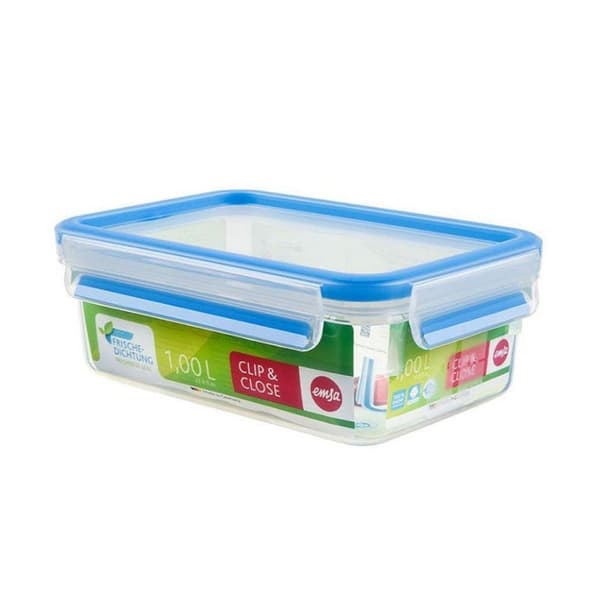 Emsa 508540 Clip & Close Food Opbevaringsboks 1L Blå