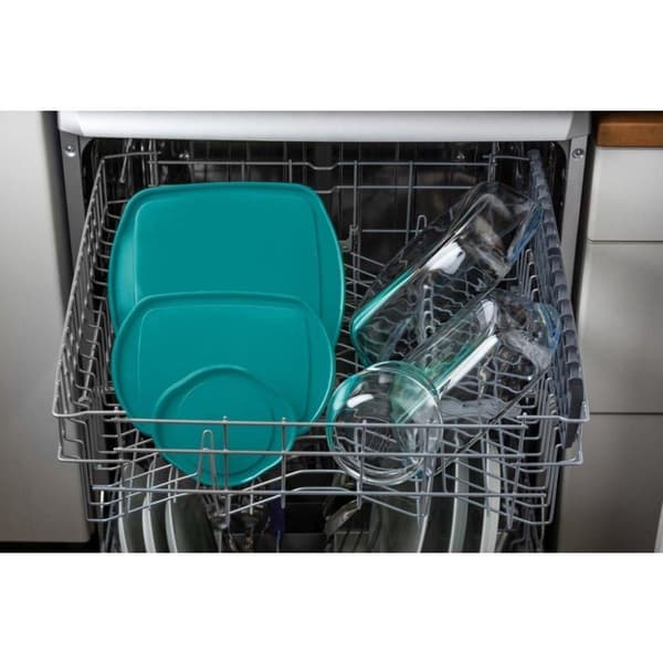 Pyrex Cook and Store glasfad med låg 2,5L Grøn/Transparent