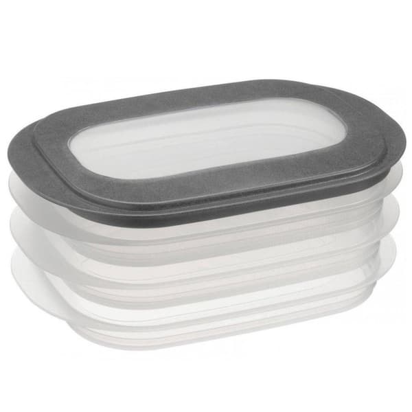 Sunware Home Meat Box 3-kerroksinen harmaa/läpinäkyvä