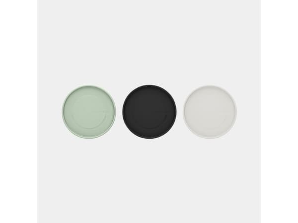 Brabantia 100550, Förvaringsuppsättning, Glas, Plast, Transparent, Uppfällbart lock, Rund