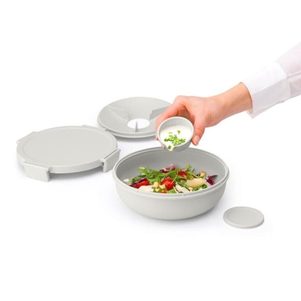 Brabantia Make &amp; Ta salladslunchskål 1,3L ljusgrå