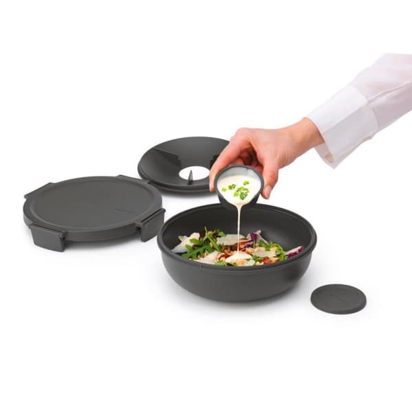 Brabantia Make & Ta salladslunchskål 1,3L mörkgrå