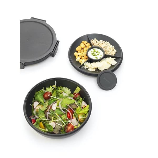 Brabantia Make & Ta salladslunchskål 1,3L mörkgrå