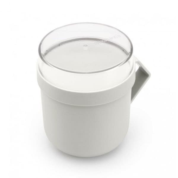 Brabantia Make &amp; Tag Suppekop 0,6L Lysegrå