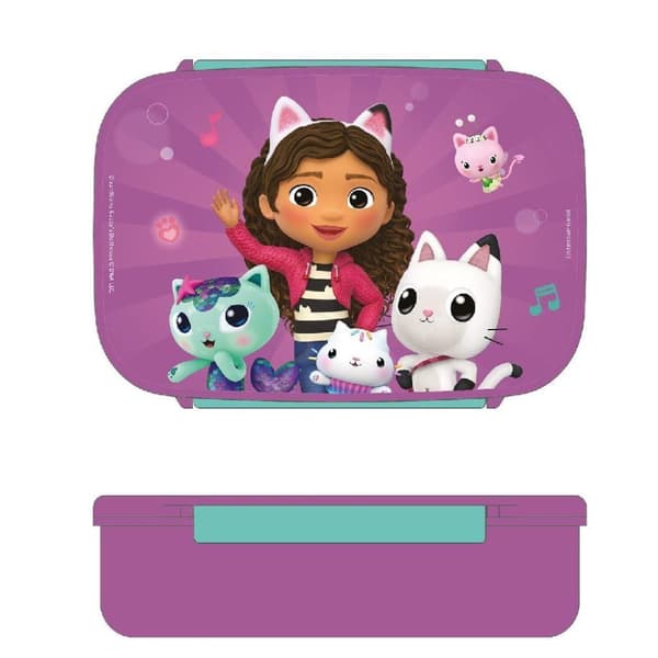 Gabby's Dollhouse Lunch Box vaaleanpunainen/vihreä