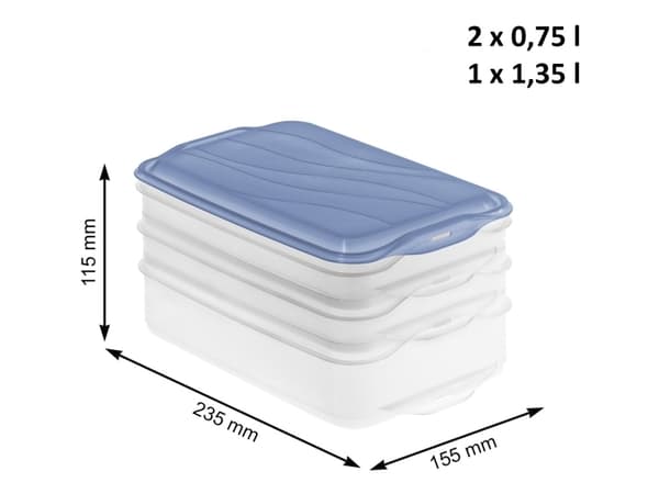 Rotho Rondo 2 x 0.75L sininen