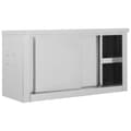 Pikkukuva 4 / 10: vidaXL Keittiön seinäkaappi liukuovilla 90x40x50 cm ruostumaton teräs -  Ruoansäilytys