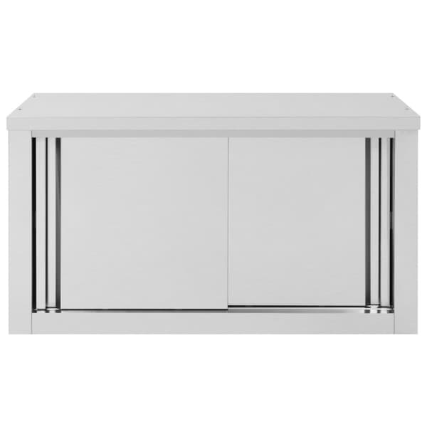 vidaXL Keittiön seinäkaappi liukuovilla 90x40x50 cm ruostumaton teräs -  Ruoansäilytys