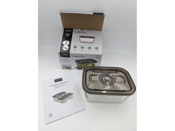 Caso | VacuBoxx Eco L | Glass Vacuum Container with Plastic Lid | Transparent