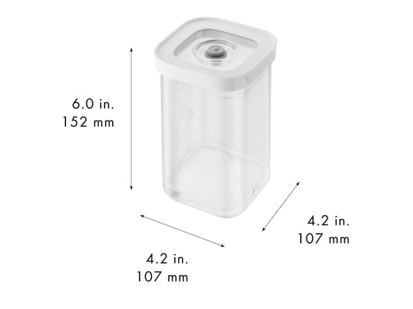 ZWILLING Fresh & Save Cube Förvaringsbox 2S, 0,82 L.10,7 x 10,7 x 15,2 cm