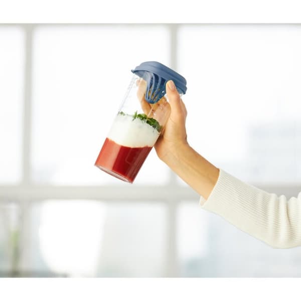 Rotho Loft Shaker med Press 1L Horizon Blue/Transparent