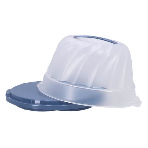 Rotho Gugelhupf Fresh Cake Box Turban Horizon Blue/Transparent