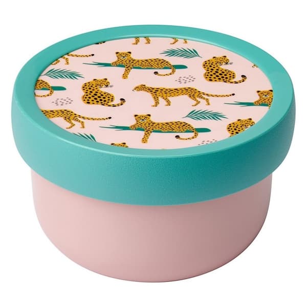 Mepal Campus Fruitbox Leopard 300 ml Grøn/Pink