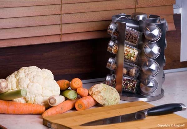 SPICE RACK 16 BEHOLDERE KINGHOFF KH-4006
