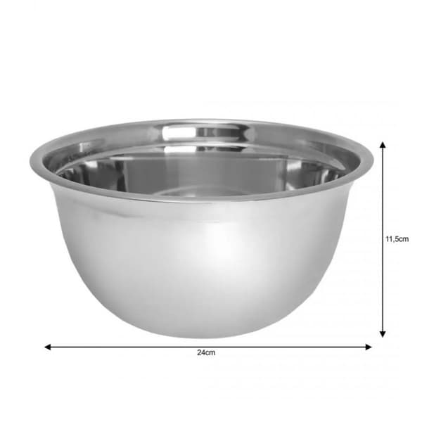 KØKKENSKÅL i STÅL 24cm KINGHOFF KH-1487